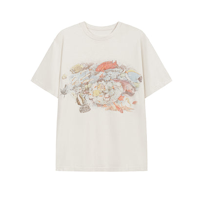 HEMP OCEAN THEMED PRINT TEE