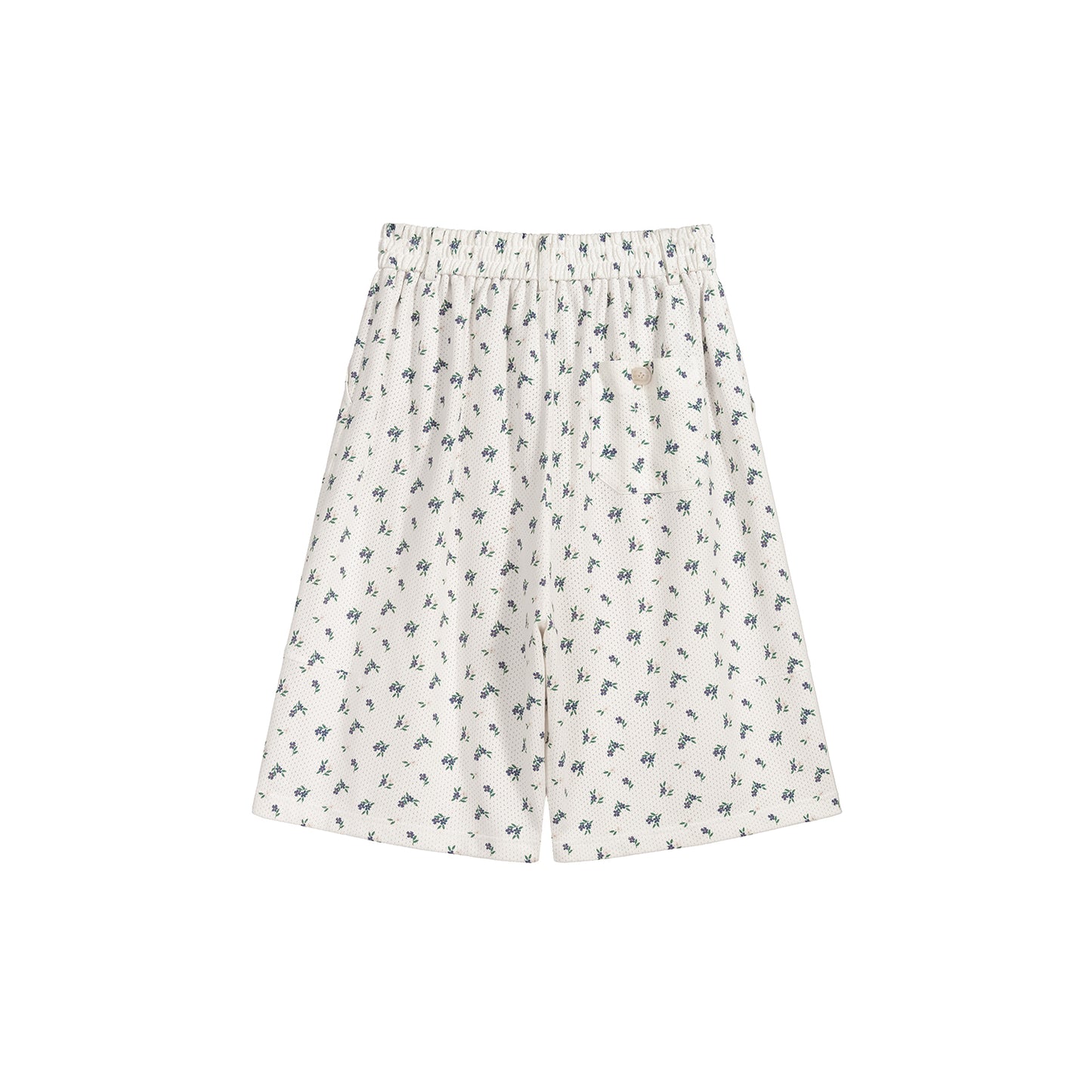COTTON FLORAL MESH SHORTS