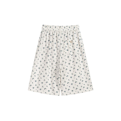 COTTON FLORAL MESH SHORTS
