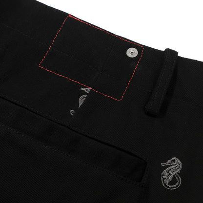 SEAHORSE EMBROIDERED STRAIGHT LEG PANTS