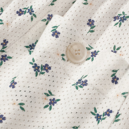 COTTON FLORAL MESH SHORTS