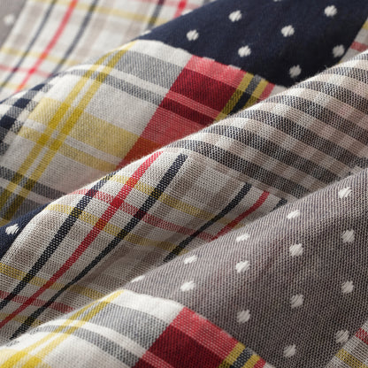 PATCHWORK PLAID SHORTS